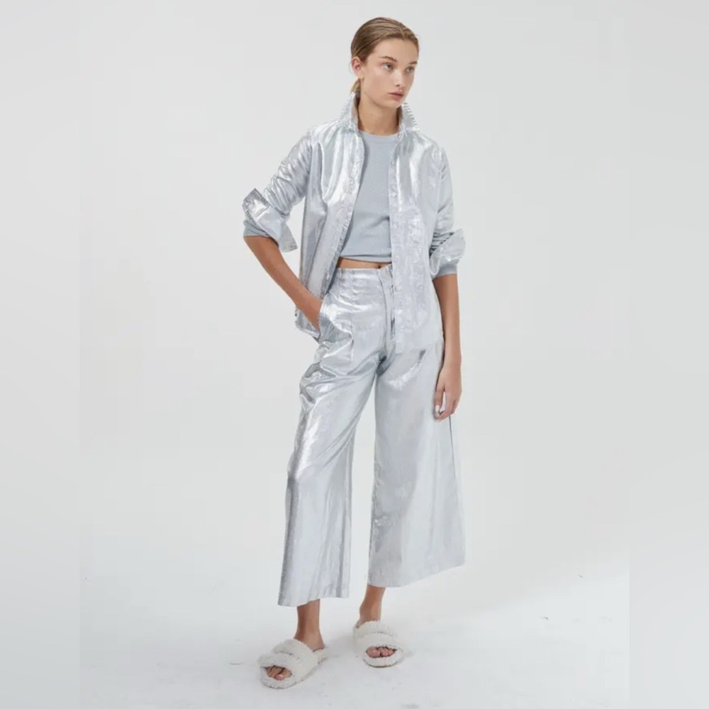 Lanhtropy XS Metallic Linen Culottes